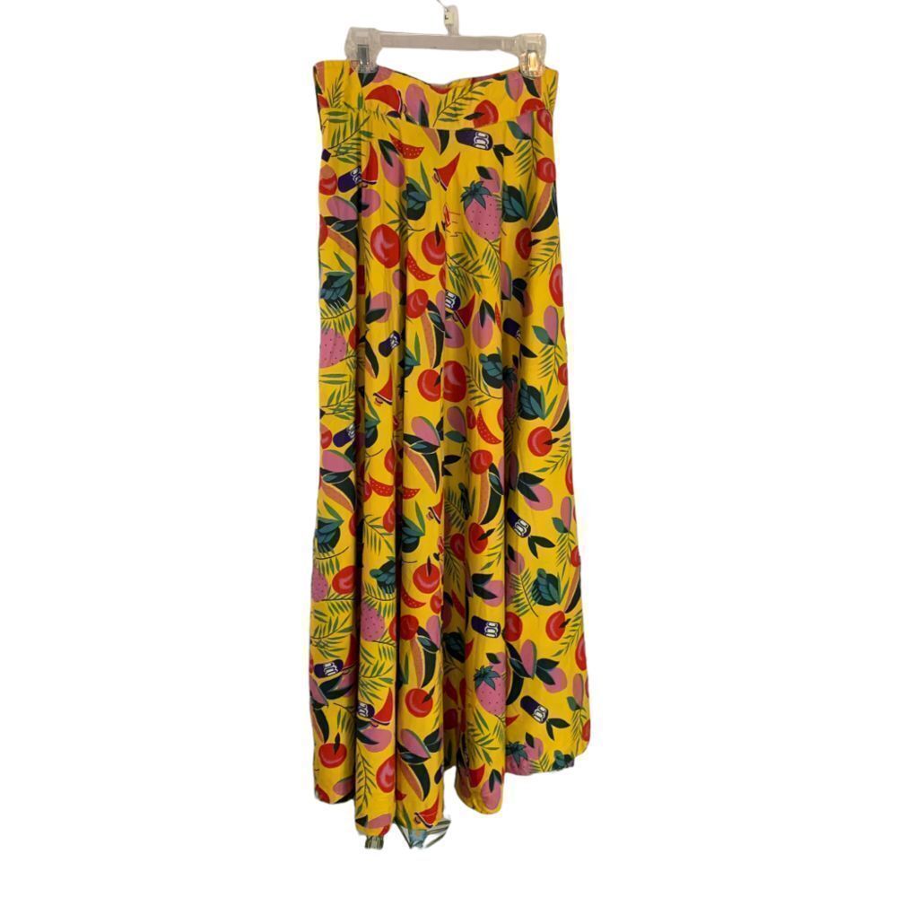 Vintage Lee Bender Bus Stop Tropical Print High Waisted Maxi Skirt